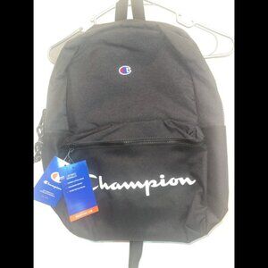 Champion Unisex Black Backpack Athletic Casual School Bag NWT - A117